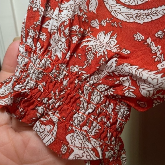 Jones New York orange and white floral print 1X - Picture 4 of 7